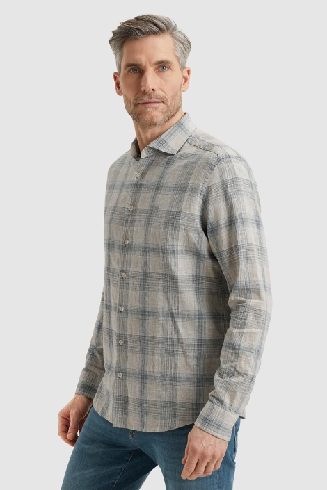 Vanguard long sleeve shirt linen cotton ble